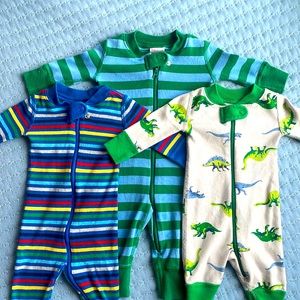 Lot of 3 Hanna Andersson Footless Pajamas